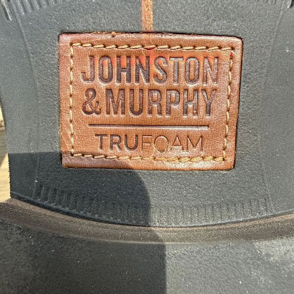 Johnston & Murphy Mens 9.5 Brown Leather Penny Loafers TruFoam Dress Shoes $155